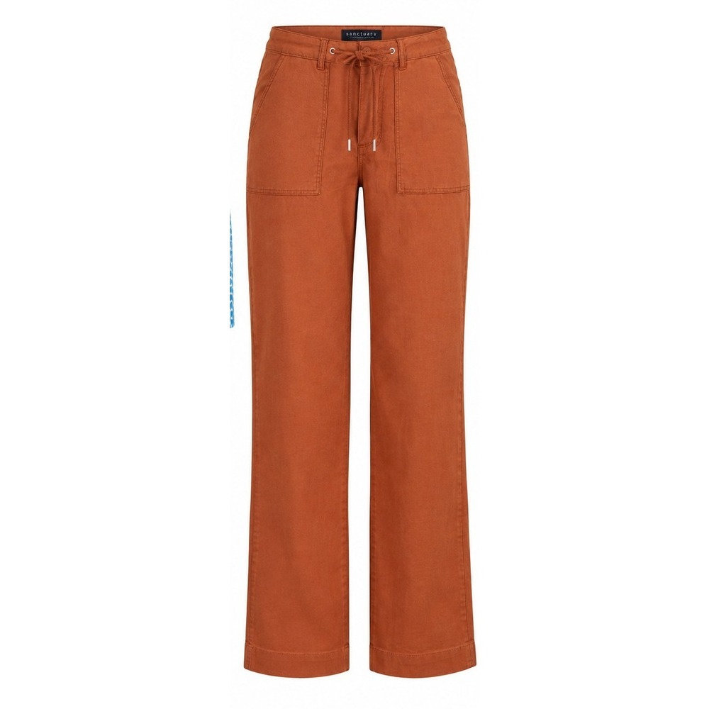 Sanctuary Standard Surplus Rust Orange Wide Leg Utility Pants Size 30 Drawstring